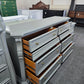 Liberty green gray lacquered dresser
