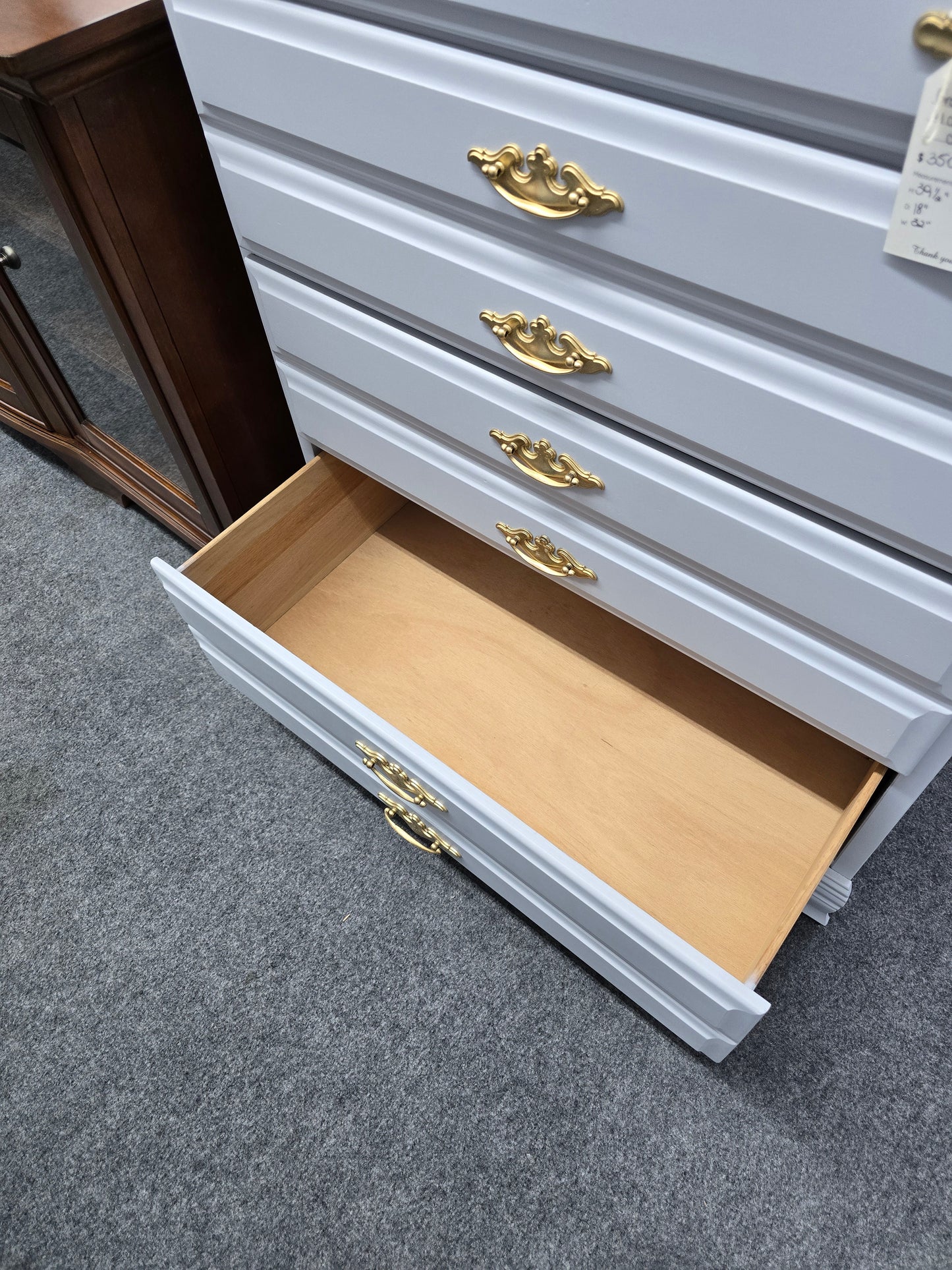 4 drawers blue/gray chest