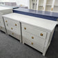 Rustic gray pair of nightstands