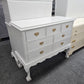 Queen Ann light gray vintage dresser