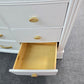 Gorgeous 12 drawers white bowfront dresser