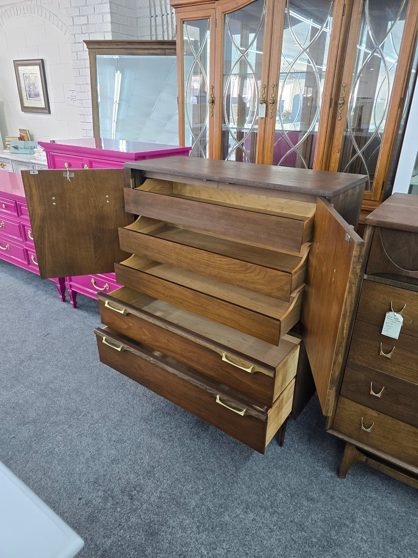 Mid Century Modern solid wood chest