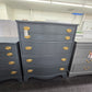 Bassett dark green lacquered chest