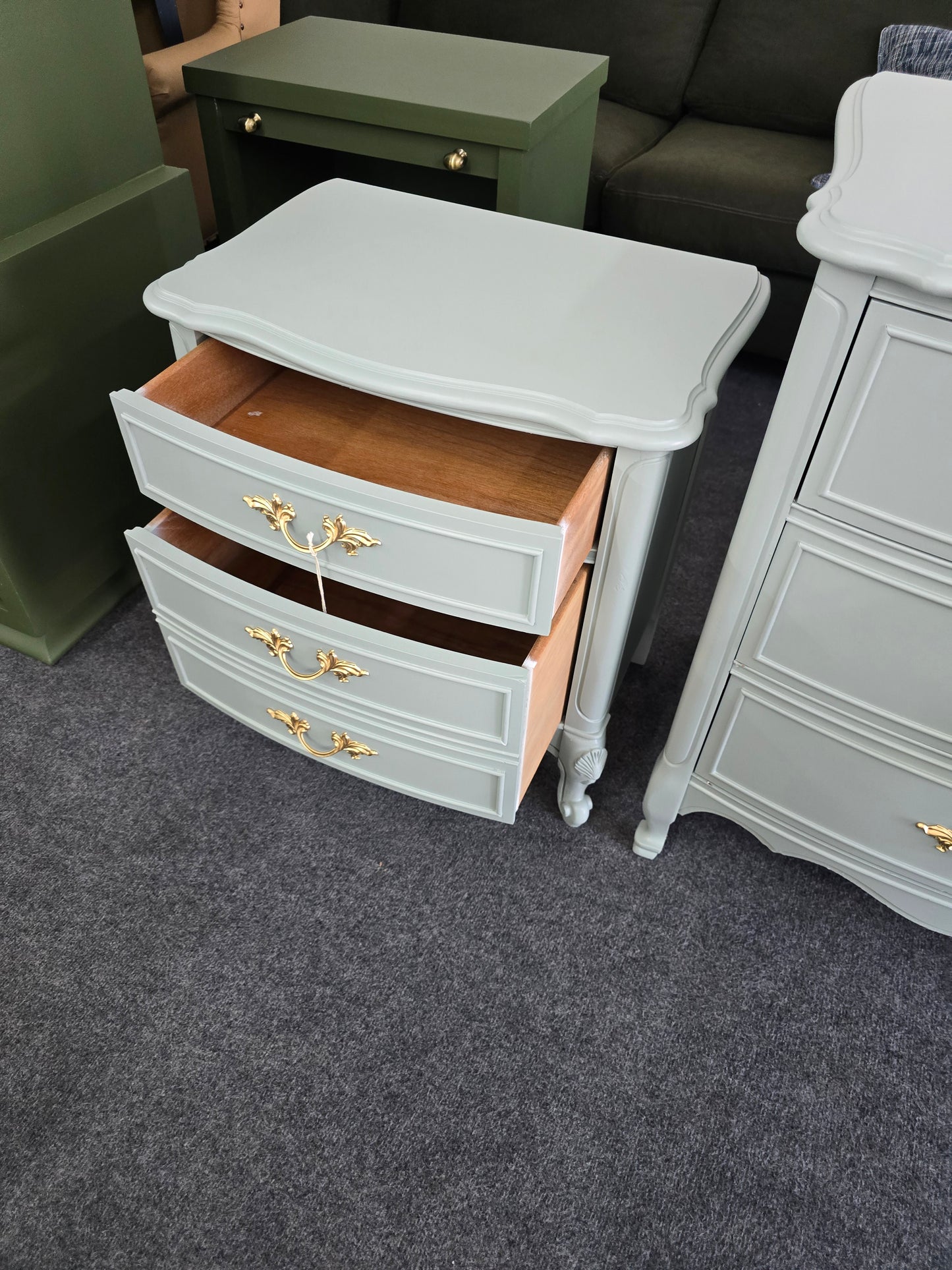 Dixie frenxh provincial green nightstand