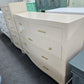 Cream lacquered bowfront dresser