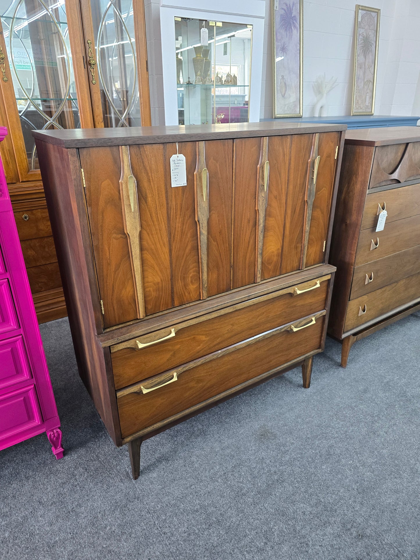 Mid Century Modern solid wood chest