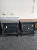 Gorgeous inkwell pair of nightstands