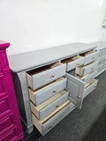 Gray 9 drawers 1 door dresser