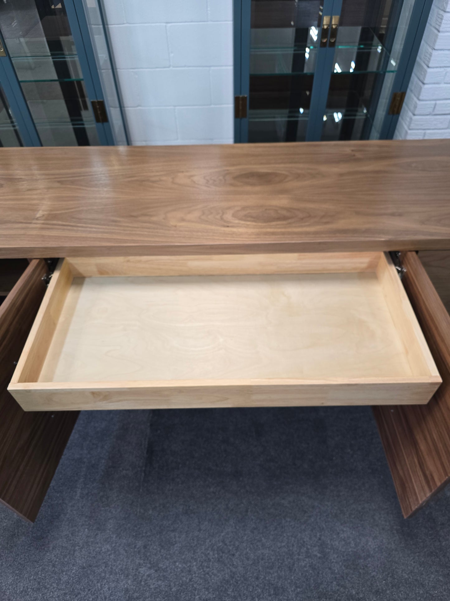 Gorgeous new  solid wood walnut HC sideboard