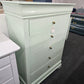 Solid wood SUMTER minty green lacquered chest