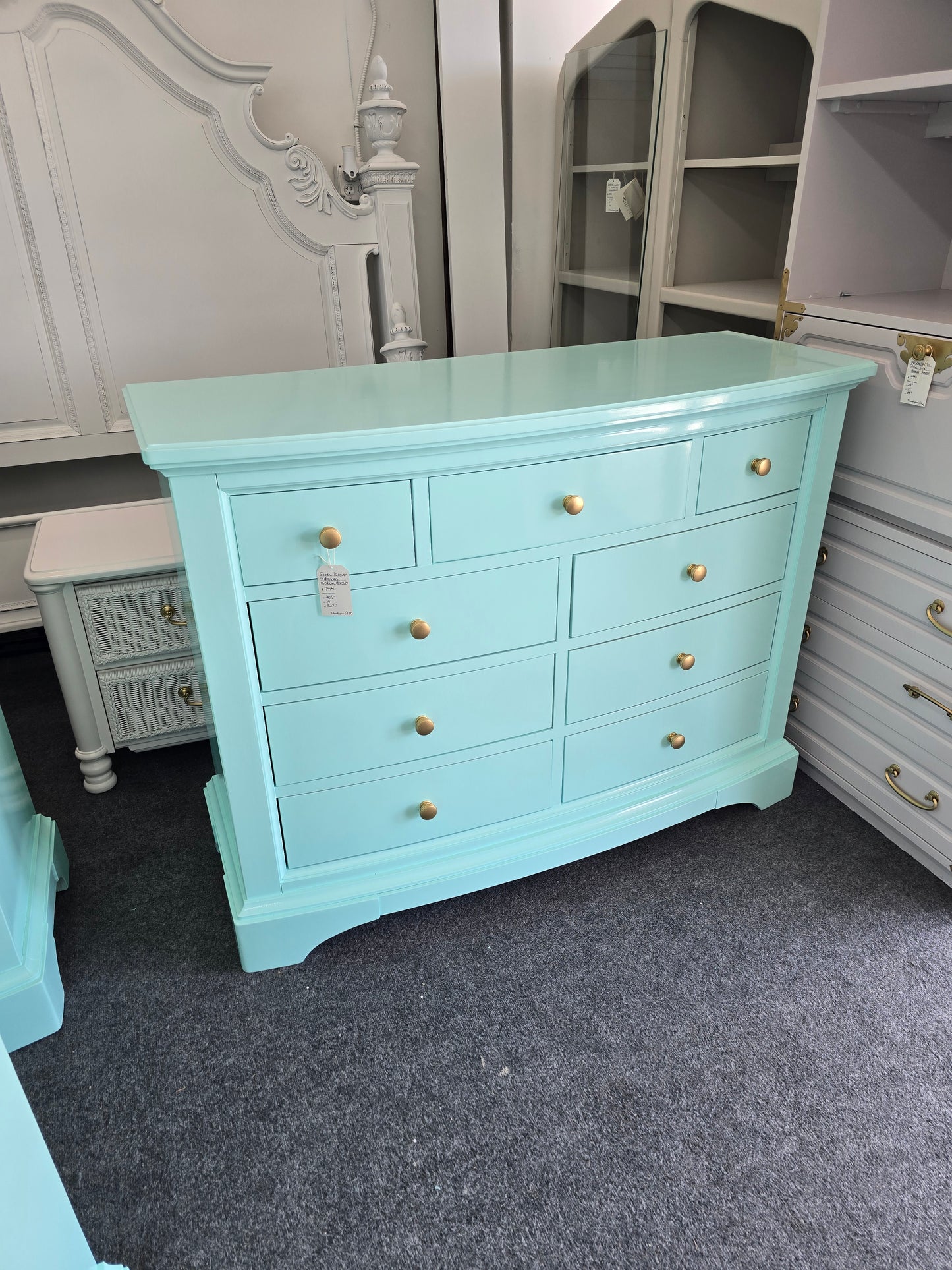 Green lacquer medium dresser