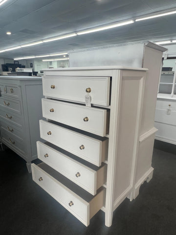 White chest 5 drawers