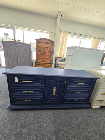 Stanley navy blue vintage dresser