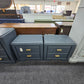 Pair of gray nightstands