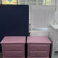 Purple cute pair of nightstands