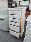 Solid wood white Lacquered chest