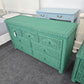 Green wicker 7 drawers dresser