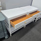 Stanley white lacquered pair of nightstands