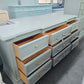 Bassett vintage green gray dresser
