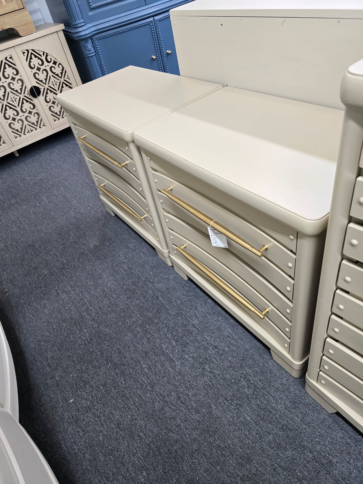 Gorgeous Pair of beige nightstands