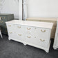 Solid wood off white dresser/file cabinet