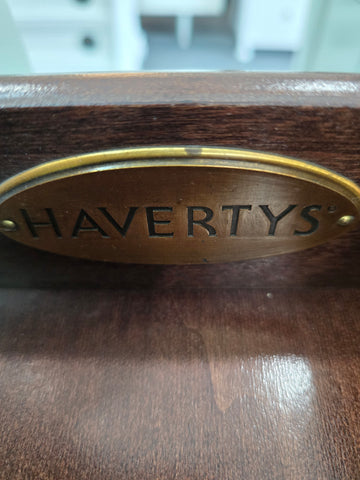 Minty green lacquered Havertys dresser/stand