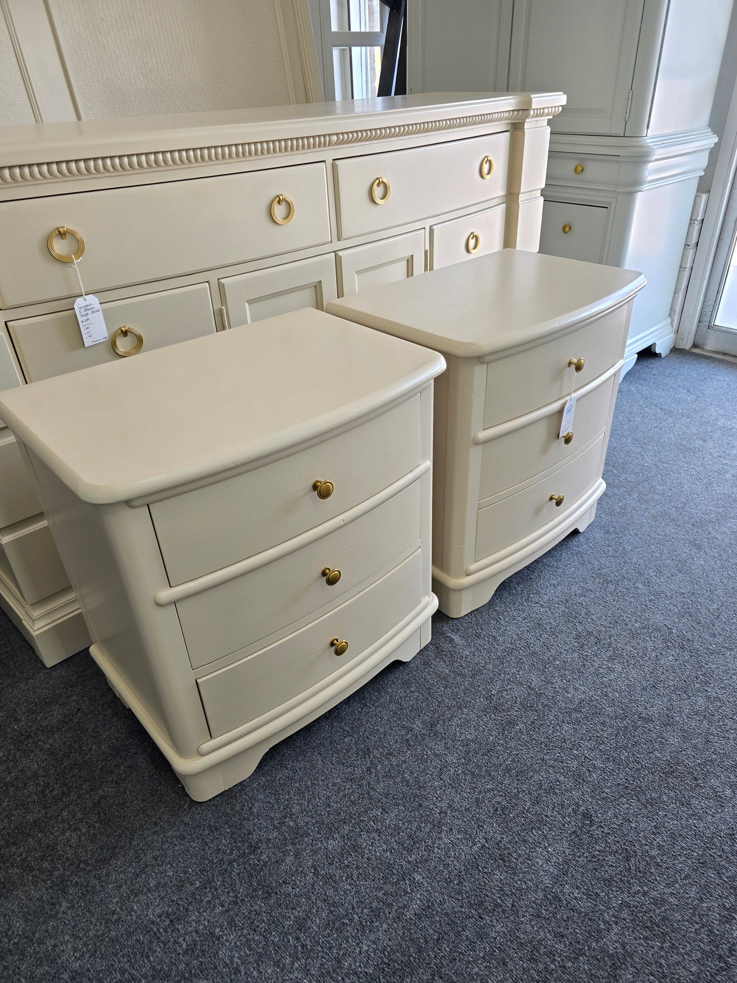Young America beige  pair of nightstands