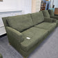 Olive green re upholstered sofa