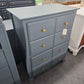 Solid pine blue gray chest