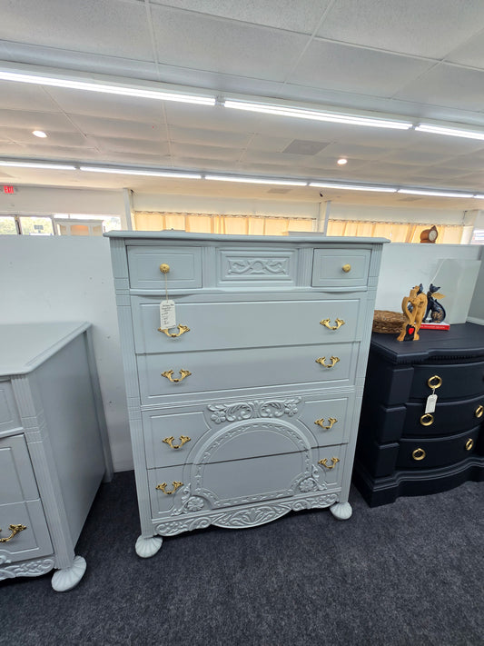 Antique blue Lacquered chest