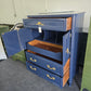 Henredon navy blue Lacquered chest