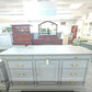 Solid wood 11 drawers gray dresser