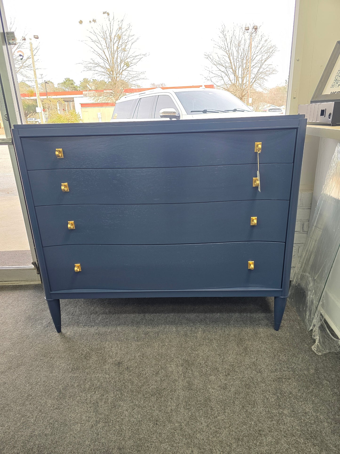 AD Modern dark blue Lacquered dresser