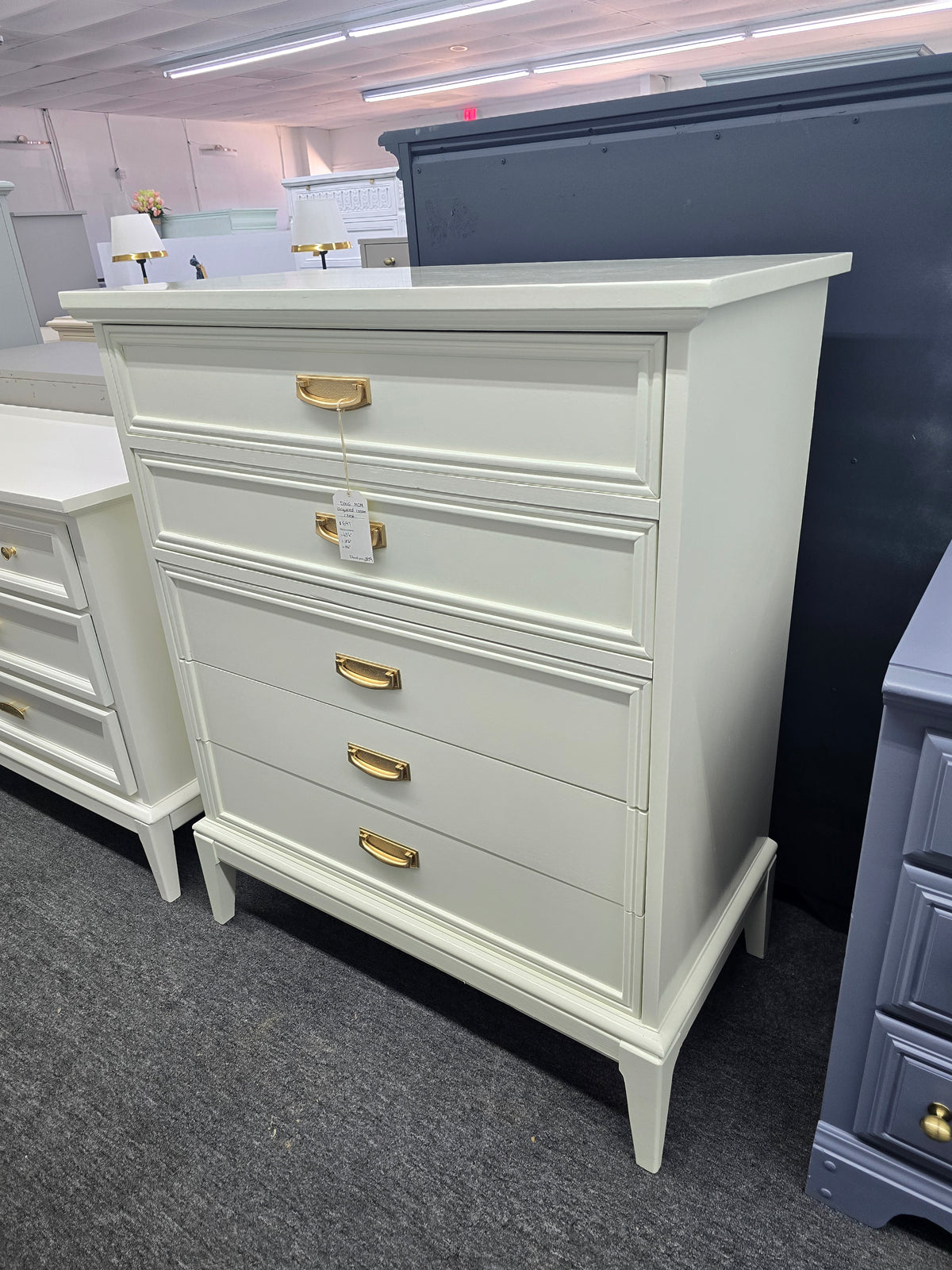 MCM cream lacquered Dixie chest