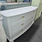 Gorgeous white bowfront 6 drawers dresser