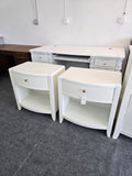 Alabaster pair of nightstands