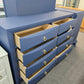 8 drawers navy blue dresser