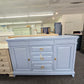 Super cute blue 6 drawers 2 doors dresser