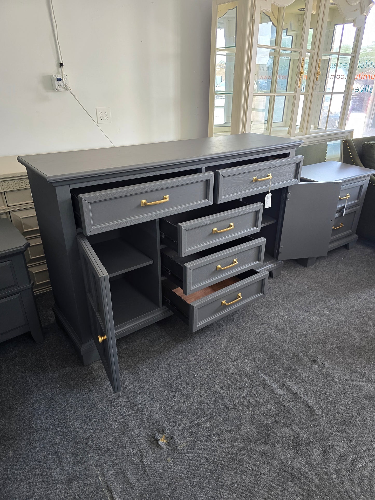 Lane dark gray dresser