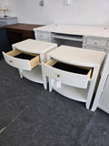 Alabaster pair of nightstands