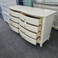 8 drawers cream lacquered dresser