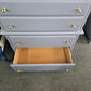 Solid wood vintage blue chest