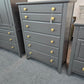 Graphite tall 6 drawers chest
