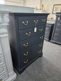 Solid wood inkwell tall chest