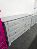 Gray 9 drawers 1 door dresser