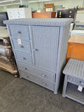 Dark gray wicker chest/armoire