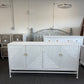 Gorgeous white lacquered 4 doors cabinet