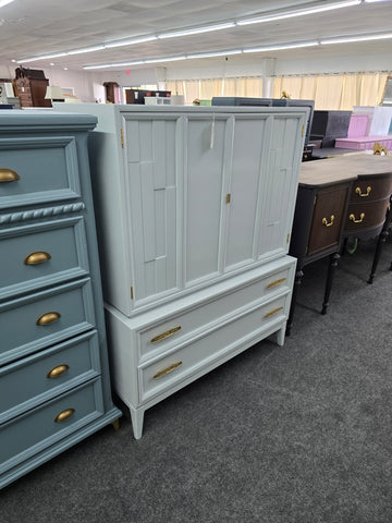 Mid Century Modern blue Lacquered chest