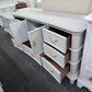 Kathy Ireland rattan gray dresser