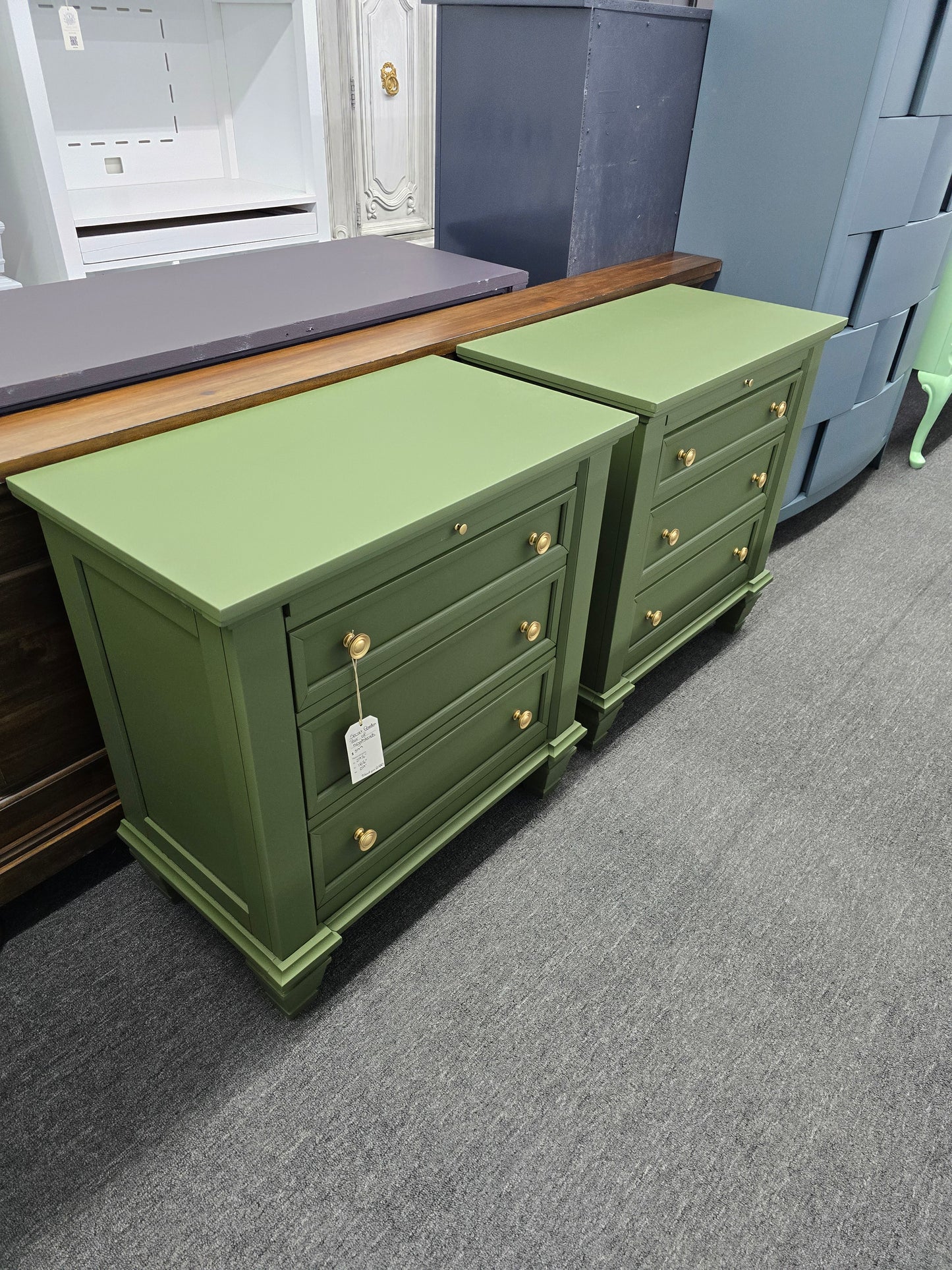 Secret garden pair of modern nightstands